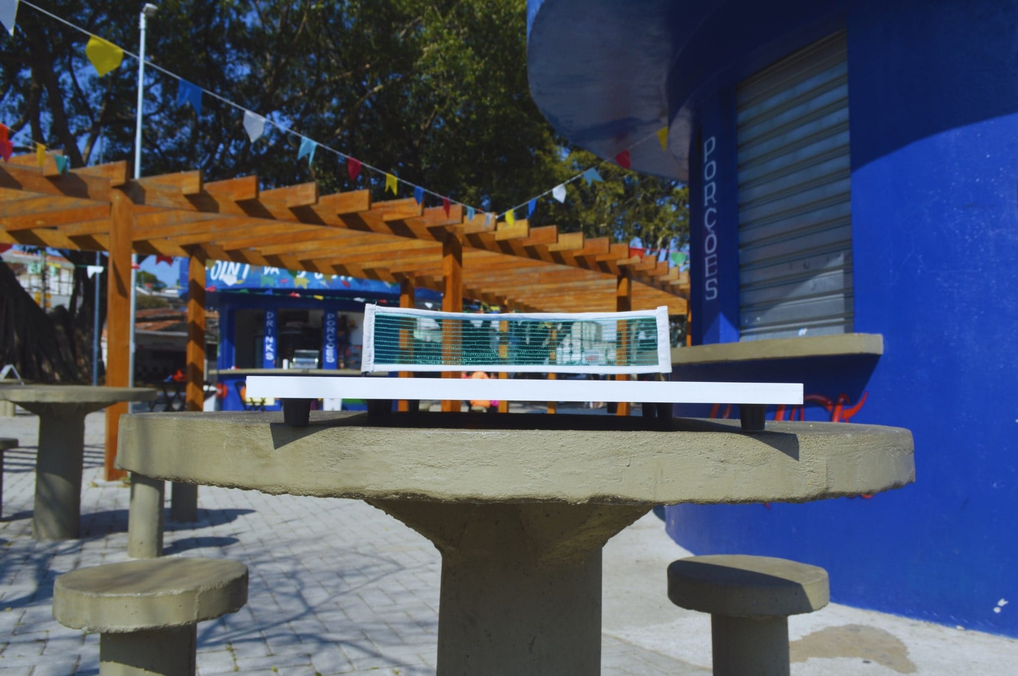 Mini Mesa de Ping Pong Pequena Dobrável