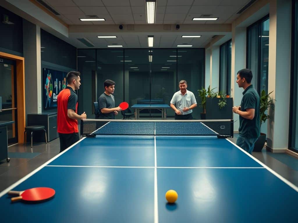 O que é Entrevistas com jogadores de Ping Pong O que é Entrevistas com jogadores de Ping Pong